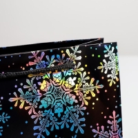 Пакет голография вертикальный &laquo;С Новым годом&raquo;, MS 23 х 18 х 10 см