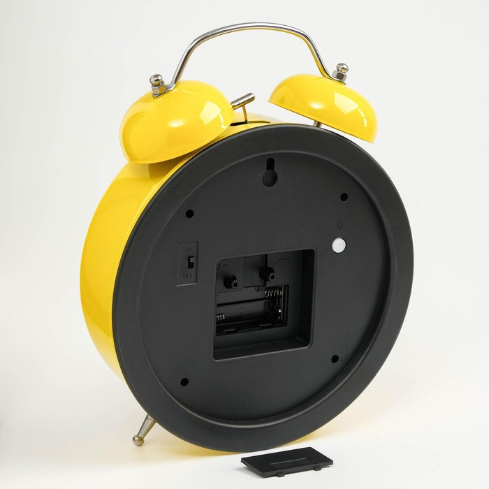 Часы - будильник настольные "Смайл", с подвесом, дискретный ход, d-20 см, 30 х 23 см, 2АА