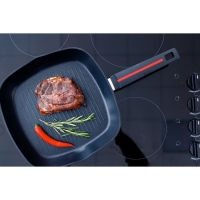 Сковорода гриль квадратная Magistro Flame, 28&times;28 см, антипригарное покрытие, индукция, цвет чёрный