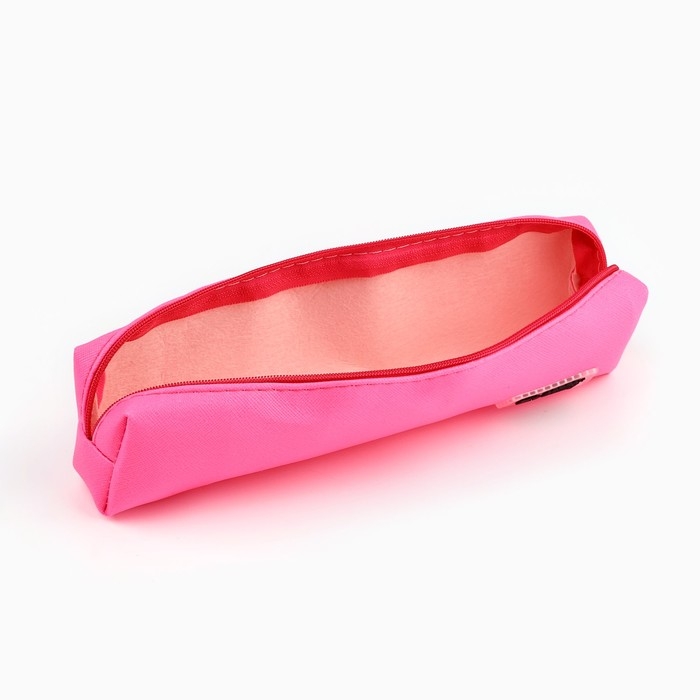 Пенал из искусственной кожи &laquo;1 сентября&raquo;, 21 х 4 х 4 см, розовый