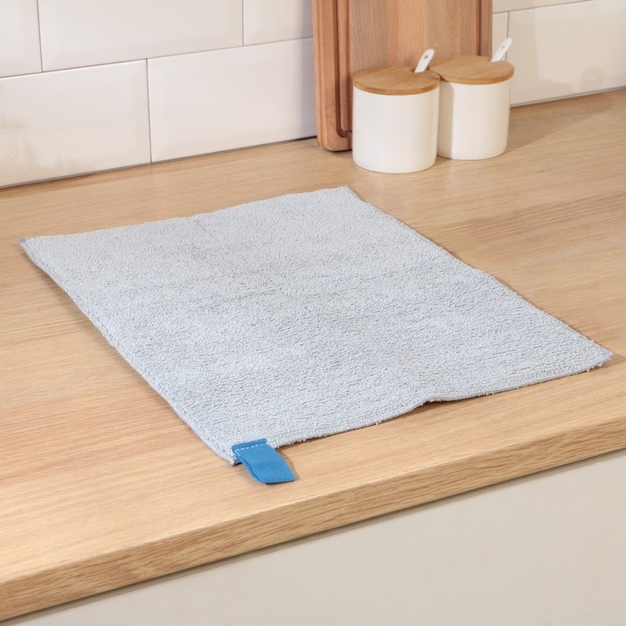Коврик для сушки посуды Доляна &laquo;Лофт&raquo;, 30&times;40 см, микрофибра, цвет светло-серый