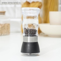 Мельница для специй Доляна &laquo;Рэйн&raquo;, 12&times;5 см, керамический механизм, цвет прозрачный