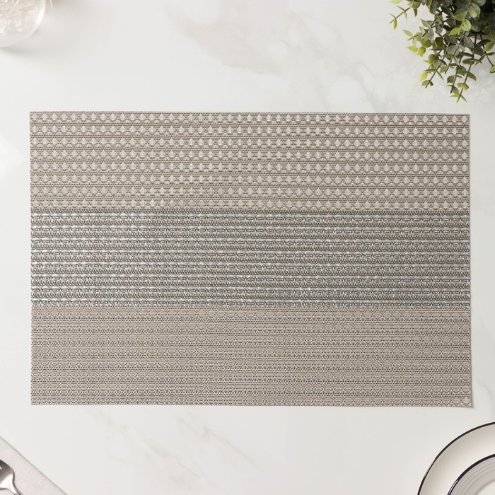 Салфетки сервировочные на стол Доляна &laquo;Сияние&raquo;, 4 шт, 45&times;30 см, цвет бежевый