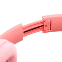 Наушники беспроводные &laquo;Зайчик&raquo;, звуковые и световые эффекты, складные, цвет розовый