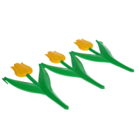 Ограждение декоративное, 30 &times; 225 см, 5 секций, пластик, жёлтый цветок, &laquo;Тюльпан&raquo;