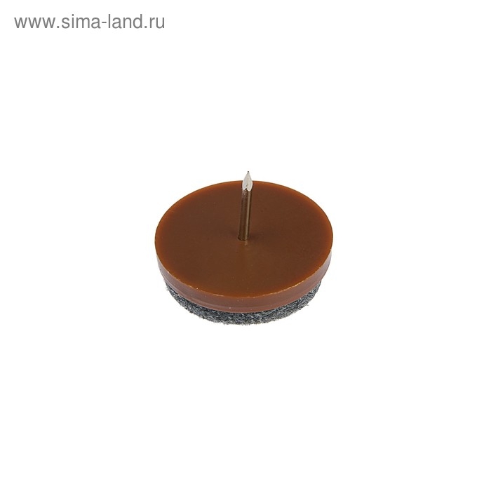 Накладка мебельная круглая ТУНДРА, d=28 мм, 8 шт., цвет коричневый