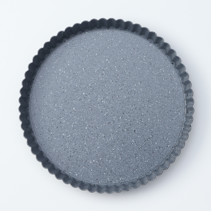 Форма для выпечки Доляна &laquo;Элин Мрамор&raquo;, d=24 см, съёмное дно, антипригарное покрытие, цвет серый
