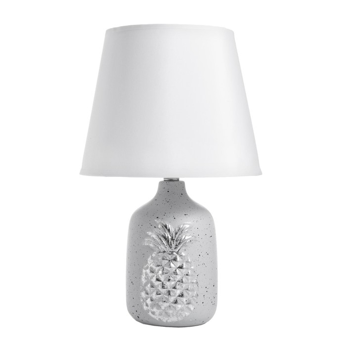 Настольная лампа "Ананас" Е14 40Вт серый серебро 20х20х32см RISALUX