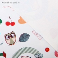 Клеёнка с ПВХ-покрытием &laquo;Совушки&raquo;, 100х140 см