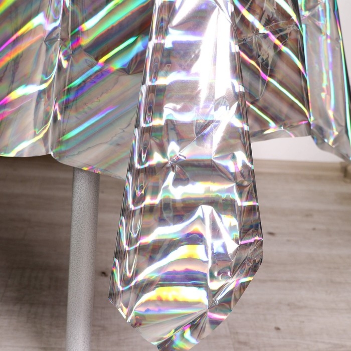 Скатерть &laquo;Голография&raquo;, цвет серебряный