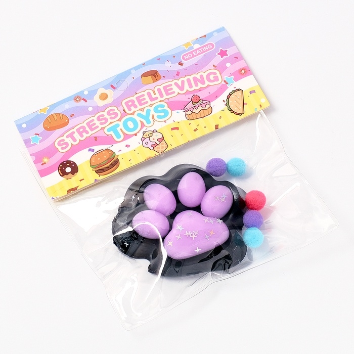 Сквиш антистресс - игрушка &laquo;Чёрная лапка&raquo;, МИКС