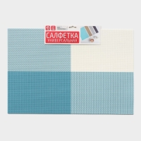 Салфетки сервировочные на стол Доляна &laquo;Настроение&raquo;, 4 шт, 45&times;30 см, цвет бело-синий