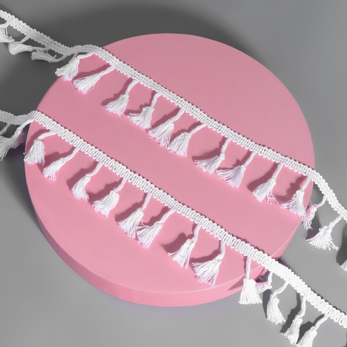 Тесьма декоративная &laquo;Бахрома&raquo;, 45 мм, 10 &plusmn; 1 м, цвет белый