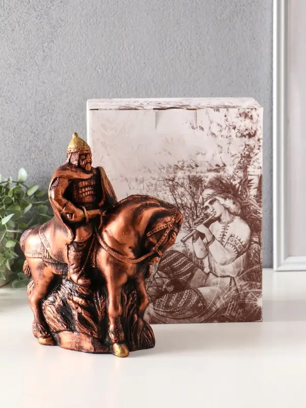 Фигура гипс &laquo;Всадник на лошади с мечом&raquo;, 25&times;19&times;11 см