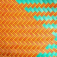 Сумка плетёная, 30&times;15&times;35 см, пластик, бирюзовый-жёлтая