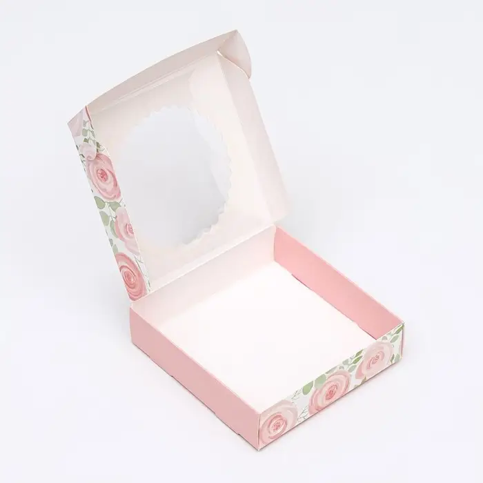 Коробка сборная с окном, For you, 11.5&times;11.5&times;3 см