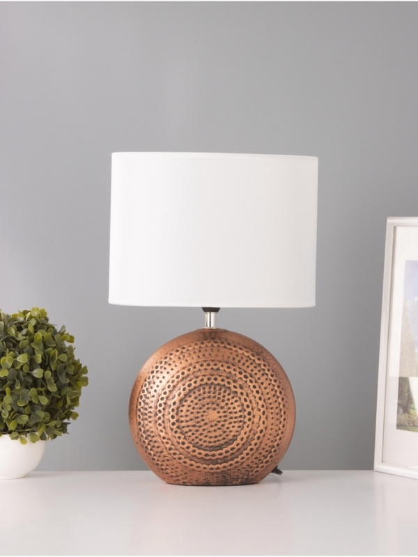 Настольная лампа "Аико" 1х15Вт Е14 коричневый 25х15х37см