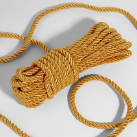 Шнур витой, d = 10 мм, 9 &plusmn; 1 м, цвет золотой