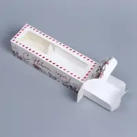 Коробка для макарун &laquo;Снежный венок&raquo; 18&times;5.5&times;5.5 см