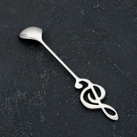 Ложка десертная из нержавеющей стали Magistro &laquo;Нота&raquo;, длина 15,5 см, цвет серебряный