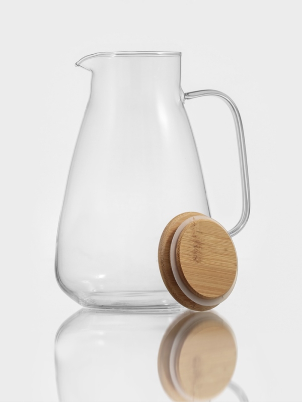 Кувшин стеклянный с бамбуковой крышкой &laquo;Эко&raquo;, 1,8 л