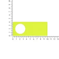 Лейбл из ПВХ с вырубкой &laquo;Круг&raquo;, желтый неон