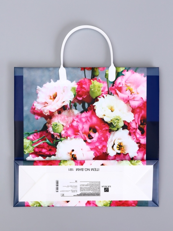 Пакет "Цветы/Город ", мягкий пластик, 26 x 23 см, 110 мкм МИКС