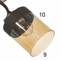 Люстра "Элла" 5хЕ27 40Вт черный 70х70х27 см