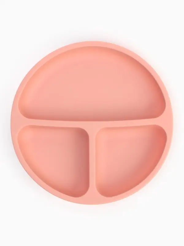 Тарелка детская секционная, 3 секции, розовый, Mum&Baby