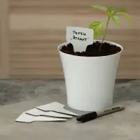 Таблички садовые для маркировки, 10 см, с маркером, набор 25 шт., пластик, МИКС