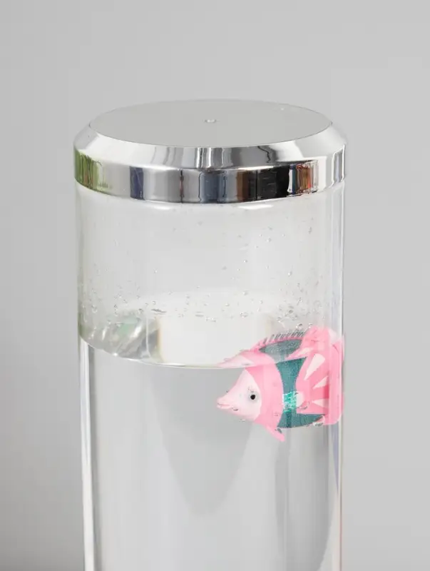 Светильник "Аквариум с рыбками" LED RGB 4,5Вт USB серебро 8,7х8,7х27 см