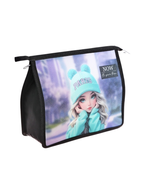 Папка для тетрадей А5, 243x200x80 мм, deVENTE "Paris Girl", молния сверху, пластиковая, для девочки