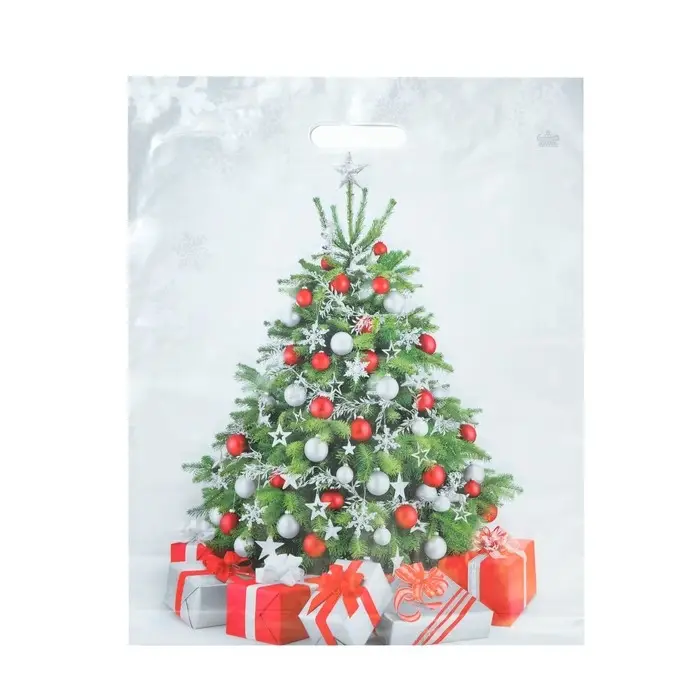 Пакет &laquo;Подарки у ёлки&raquo;, полиэтиленовый с вырубной ручкой, 47.5&times;39 см