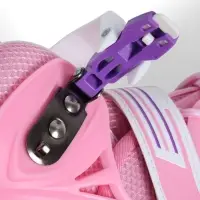 Коньки детские раздвижные BlackAqua, р. 26-29, для фитнеса, розовые