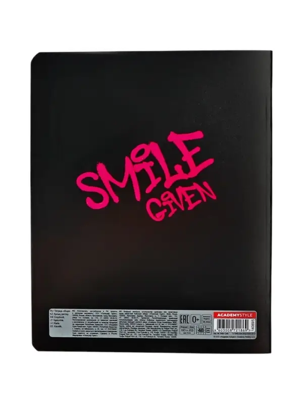 Тетрадь 48 листов, в клетку &laquo;Смайлы&raquo;, мелованный картон, МИКС