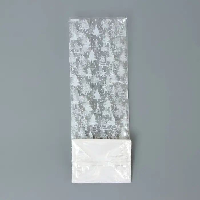 Пакет подарочный новогодний с жёстким дном 6&times;8&times;23 см