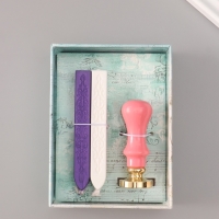 Сургучный набор "Лотос" печать, ручка, сургуч 12,5х10х3,6 см