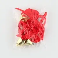 Колокольчик на булавке с бантом на выпускной, красный, d = 2,6 см