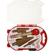 Набор сверл ступенчатых с кернером ТУНДРА, HSS, трехгранный хвостовик, 4-12, 4-20, 4-32 мм   1051919