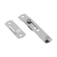 Шпингалет накладной ТУНДРА, прямой, 100 мм, цвет хром