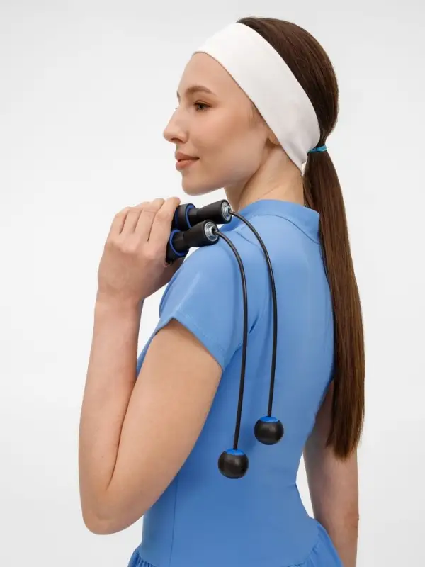 Беспроводная скакалка Silentino, черная с синим