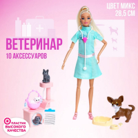 Кукла модель &laquo;Ветеринар&raquo; с аксессуарами, МИКС