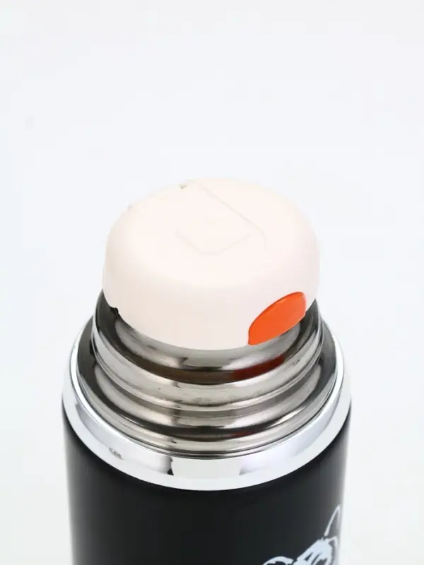 Термос "Calm and happy", чёрный, 600мл