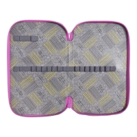 Пенал 2 секции, 125 х 205 х 40 мм, Calligrata 30П26/2 "Котик черный", ламинированный картон