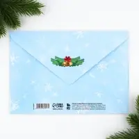 Письмо от деда мороза и Снегурочки, конверт А5 &laquo;Новый год: Зима&raquo;