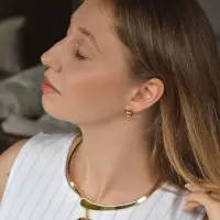 Набор 2 предмета: серьги, чокер &laquo;Обруч&raquo; сердце, цвет золото