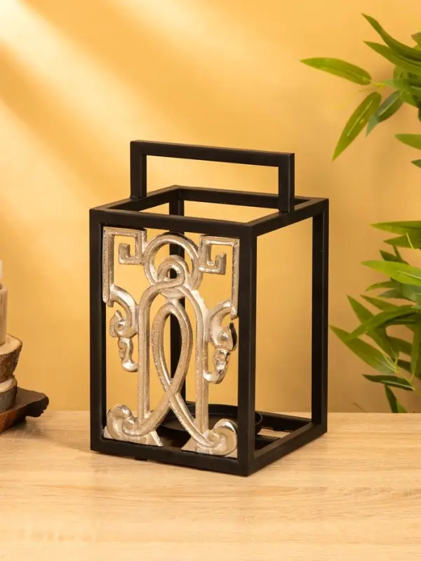 Подсвечник фонарь "Геральдика" 17х17х29,5 см, d 10 см, алюминий, железо