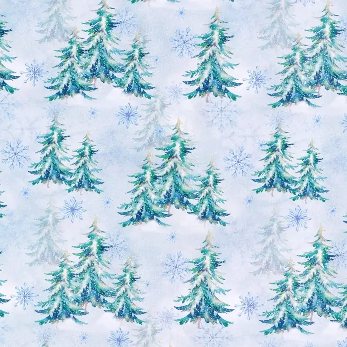 Упаковочная бумага на новый год глянцевая двухсторонняя &laquo;Зимняя деревушка&raquo;, 50 х 70 см