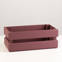 Кашпо деревянное 24.5&times;13.5&times;9 см "Двушка Лайт", двухреечное, бордовый тёмный Дарим Красиво