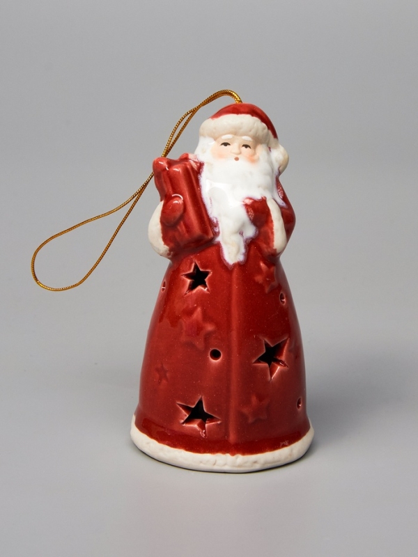 Светодиодная подвеска "Дед Мороз" 9.6х5.1х5.1, 1 LED, LR44x3(в компл.), Т/БЕЛЫЙ